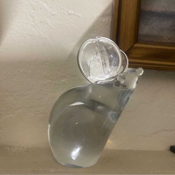 Vintage Maleras Sweden Blown Glass Mouse Figurine Signed - Picture 4 of 6